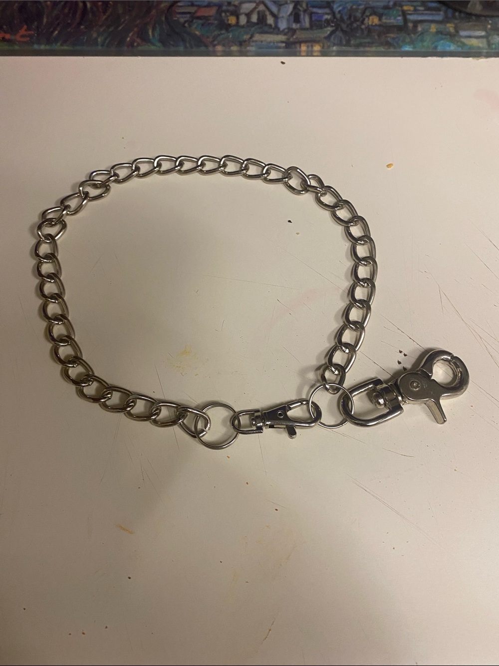 Silver Chain Link dog collar